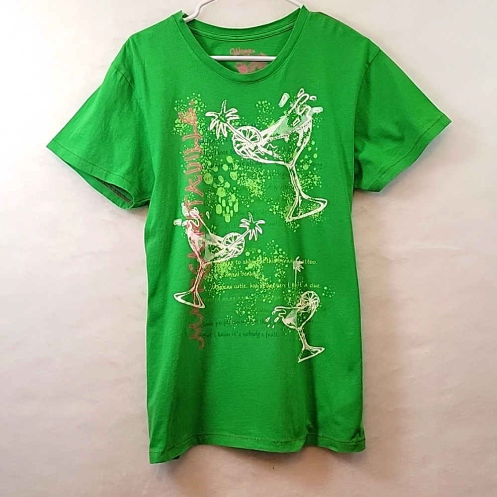 WOMAN TO BLAME Embelished Margaritaville Graphic Tee Size M